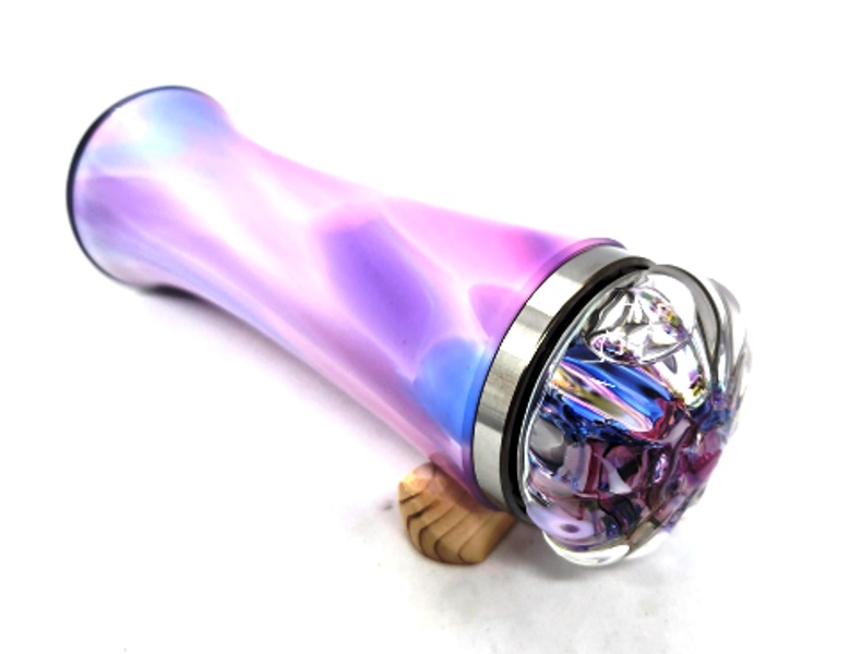 Lavender Blown Glass, Turning End Kaleidoscope - Sato