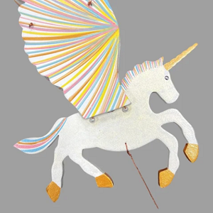 White Flying Unicorn Mobile 