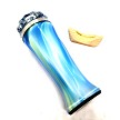 Blue Blown Glass Turning End kaleidoscope by Motohiro Sato 