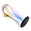 Pastel Swirl Blown Glass Turning End kaleidoscope by Motohiro Sato 