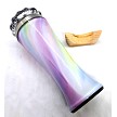 Pastel Swirl Blown Glass Turning End kaleidoscope by Motohiro Sato 